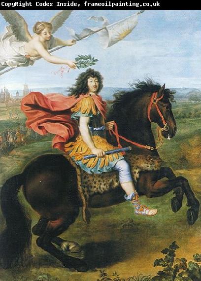 Pierre Mignard Louis XIV of France riding a horse